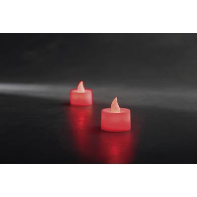 Konstsmide 1987-550 LED-Teelichter 2er Set  Rot Rot (Ø x H) 3.5 cm x 4 cm 