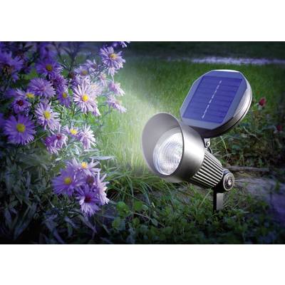 Esotec Solar-Gartenstrahler  Spotlight 102138   LED  Kaltweiß Schwarz