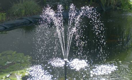 Fontaine solaire pour lac, Pause fontaine