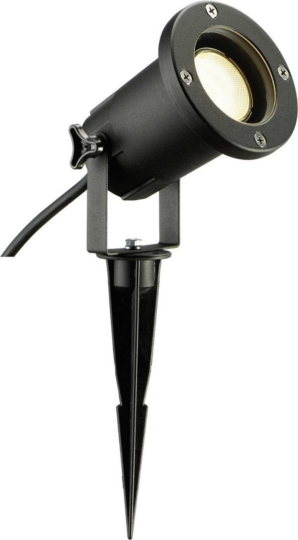 SLV 227410 Nautilus Spike LED-Gartenstrahler LED, Energiesparlampe, Halogen GU10 11 W Schwarz