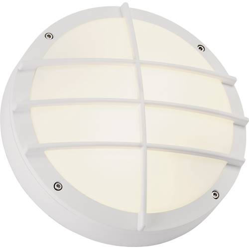 SLV Bulan Grid 229081 Außenwandleuchte Energiesparlampe, LED E27 50 W Weiß