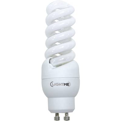 LightMe Energiesparlampe EEK: G (A - G) GU10 101 mm 230 V 9.5 W = 51 W Warmweiß Spiralform  1 St.