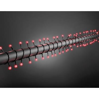 Konstsmide 3693-557 Micro-Lichterkette  Außen  netzbetrieben  LED Rot Beleuchtete Länge: 12.72 m 
