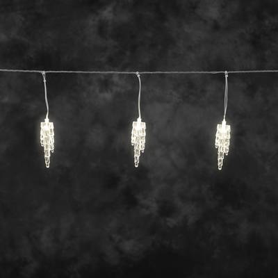 Konstsmide Lichtervorhang-Eiszapfen  Außen 24 V  20 LED Warmweiß (L x B x H) 9 m x 400 cm x 22 cm 