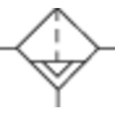 Flussdiagramm-Symbol für Entscheidung: Raute mit zwei Linien, eine oben und eine unten.
