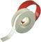 Doppelseitiges Klebeband auf einer Rolle, eine Hälfte rot, die andere weiß.