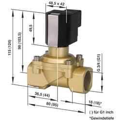 2/2-cestný elektromagnetický ventil Busch Jost 8254300.9151.02400, G 3/4, 24 V/DC