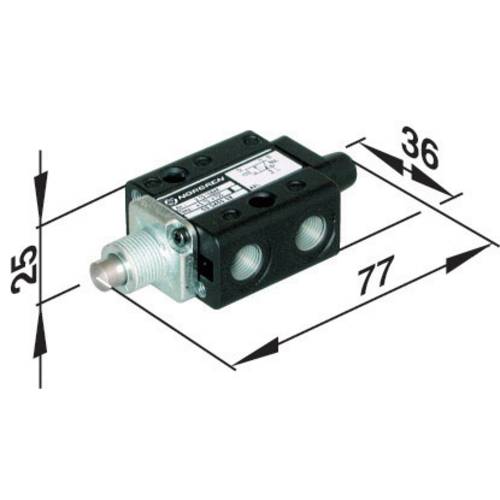 IMI NORGREN Mechanischbetätigtes Pneumatik-Ventil SP/M1553/14 Gehäusematerial Kunststoff Dichtungsmaterial NBR 1 St.