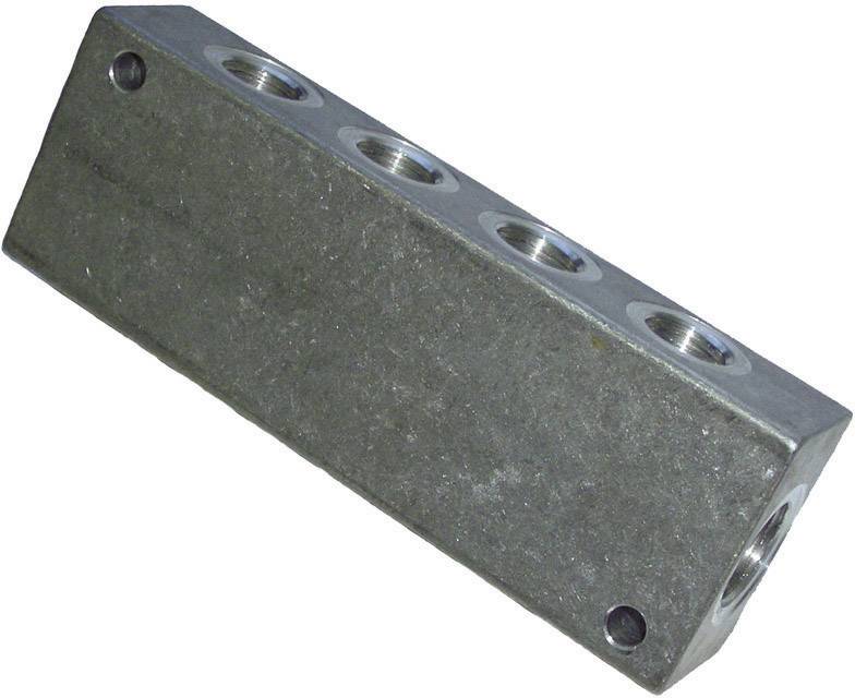 ICH Verteilerblock, beidseitig 61416 10 bar (max)