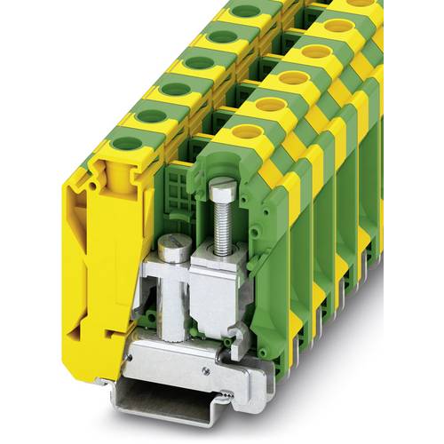 Phoenix Contact 3074143 Dreistock-Schutzleiterklemme 16 mm Schrauben Grün, Gelb 50 St.