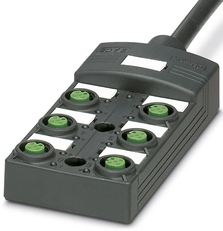 Phoenix Contact SACB-6/ 6-L- 5,0PUR SCO P 1452631 Sensor/Aktorbox passiv M12-Verteiler mit Kunststoffgewinde 1 St.