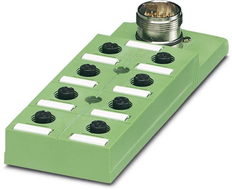 Phoenix Contact SACB-8/ 8-L-M23 1692446 Scatola sensore attuatore passiva Distributore M12 con filettatura in plastica 1 pz.