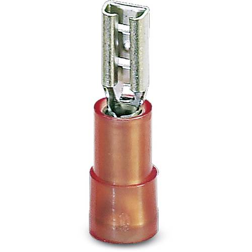 Phoenix Contact 3240048 Flachsteckhülse Steckbreite: 2.8 mm Steckdicke: 0.5 mm 180 ° Teilisoliert Rot 100 St.