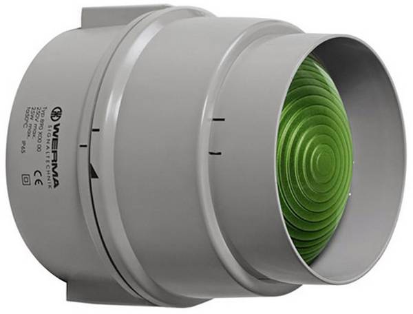 Werma Signaltechnik Signalleuchte 890.200.00 890.200.00 Grün Dauerlicht 12 V/AC, 12 V/DC, 24 V/AC, 24 V/DC, 48 V/AC, 48 V/DC, 110 V/AC, 230 V/AC