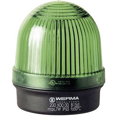 Werma Signaltechnik Signalleuchte  200.200.00 200.200.00  Grün Dauerlicht 12 V/AC, 12 V/DC, 24 V/AC, 24 V/DC, 48 V/AC, 4