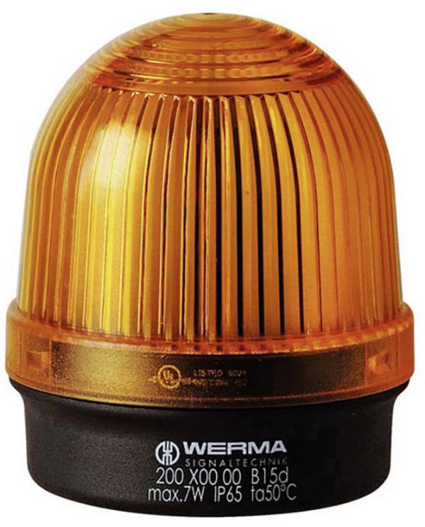 Werma Signaltechnik Signalleuchte 200.300.00 200.300.00 Gelb Dauerlicht 12 V/AC, 12 V/DC, 24 V/AC, 24 V/DC, 48 V/AC, 48 V/DC, 110 V/AC, 230 V/AC