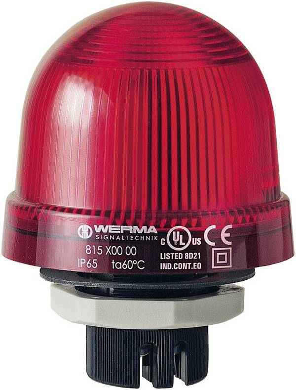 Werma Signaltechnik Signalleuchte 815.100.00 815.100.00 Rot Dauerlicht 12 V/AC, 12 V/DC, 24 V/AC, 24 V/DC, 48 V/AC, 48 V/DC, 110 V/AC, 230 V/AC