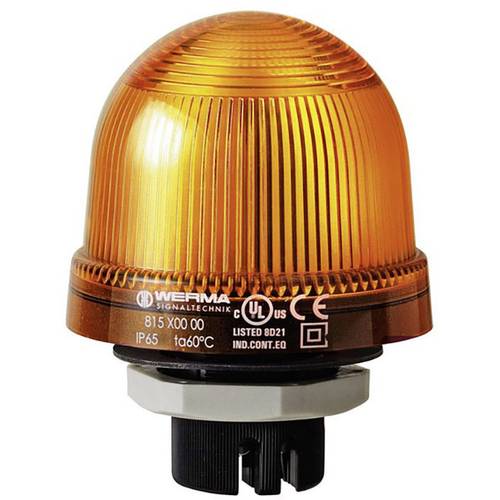 Thumbnail - Werma Signaltechnik Signalleuchte 815.300.00 815.300.00 Gelb Dauerlicht 12 V/AC, 12 V/DC, 24 V/AC, 24 V/DC, 48 V/AC, 48 ...