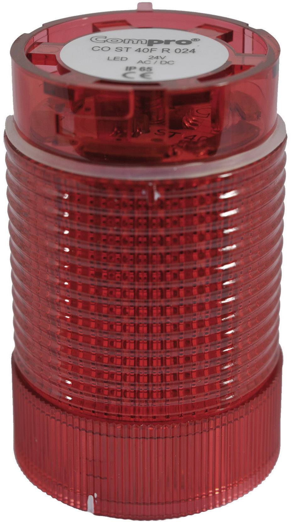 COMPRO Signalsäulenelement LED ComPro CO ST 40 Rot Dauerlicht, Blinklicht 24 V/DC, 24 V/AC 75 dB