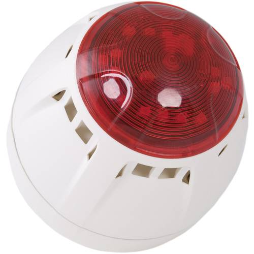 Thumbnail - ComPro Kombi-Signalgeber LED Chiasso Razor Rot Blitzlicht, Dauerton 12 V/DC, 24 V/DC 100 dB