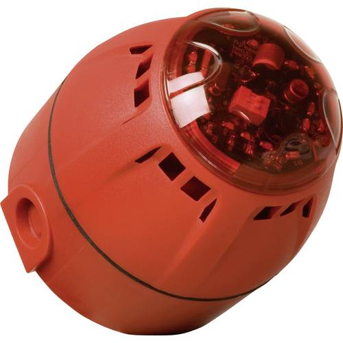Thumbnail - ComPro Kombi-Signalgeber LED Chiasso Razor Rot Blitzlicht, Dauerton 12 V/DC, 24 V/DC 100 dB