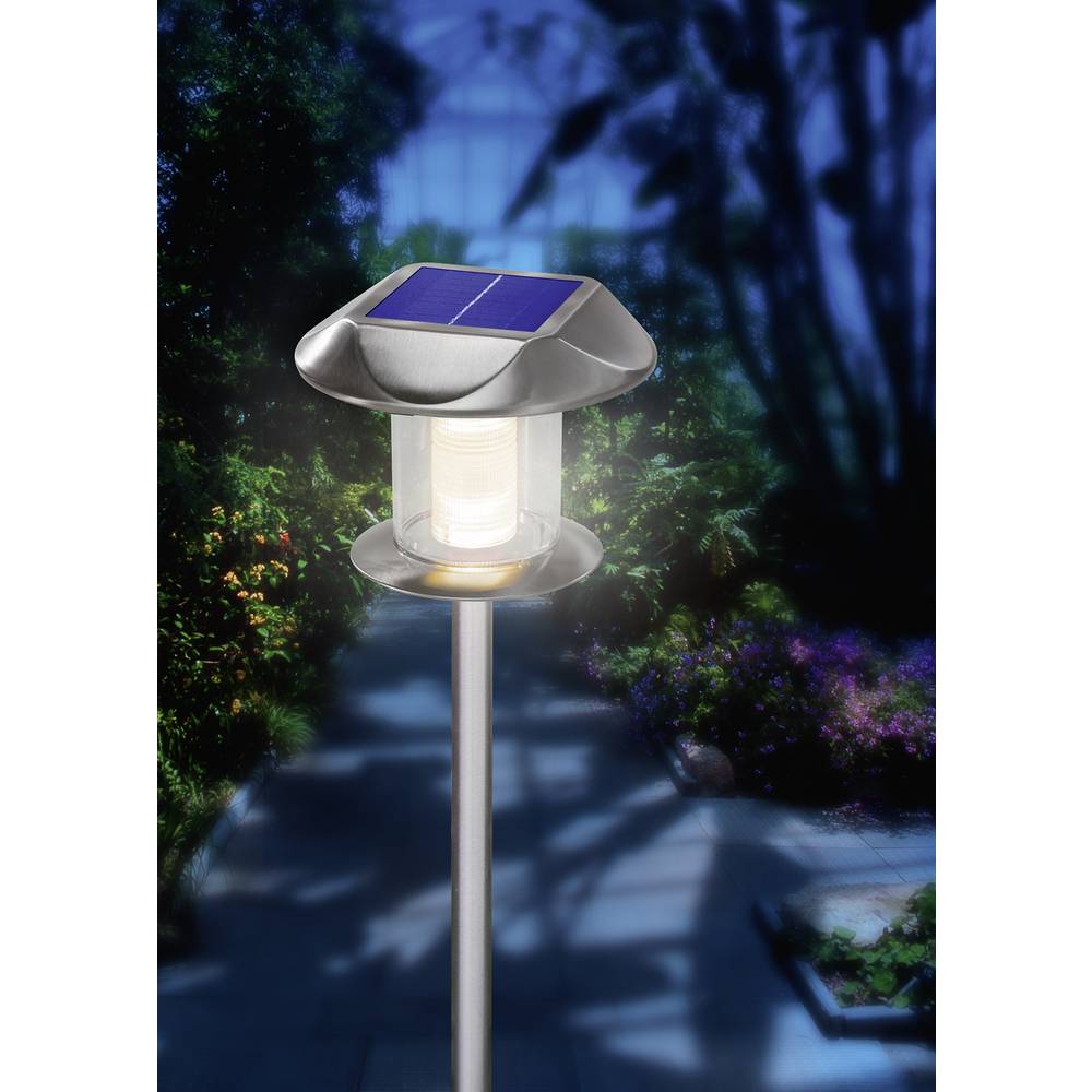 Esotec Solar Garden Light Sunny 102093 Led Warm White Neutral Esotec Solar Garden Light Sunny 102093 Led Warm White Neutral Stainless Steel