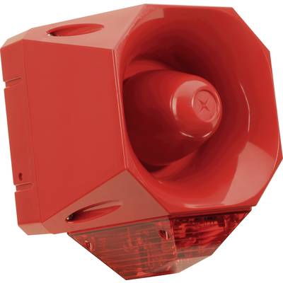 ComPro Kombi-Signalgeber  Asserta AV Rot Blitzlicht, Dauerton 24 V/DC 120 dB