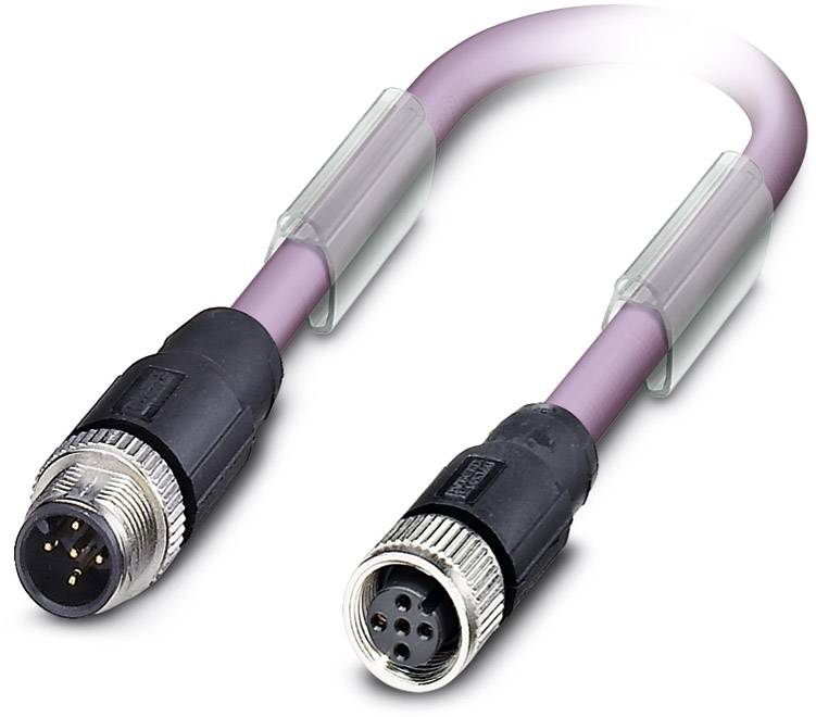 Phoenix Contact 1534795 Sensor-/Aktor-Datensteckverbinder, konfektioniert M12 Stecker, gerade, Buchse, gerade 2.50 m Pol...