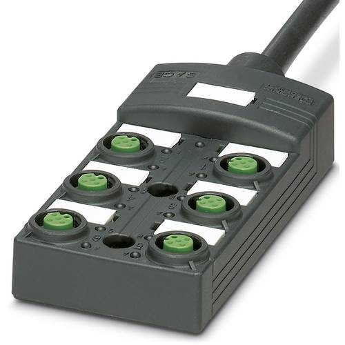 Thumbnail - Phoenix Contact SACB-6/12-L- 5,0PUR SCO P 1452660 Sensor/Aktorbox passiv M12-Verteiler mit Kunststoffgewinde 1 St.