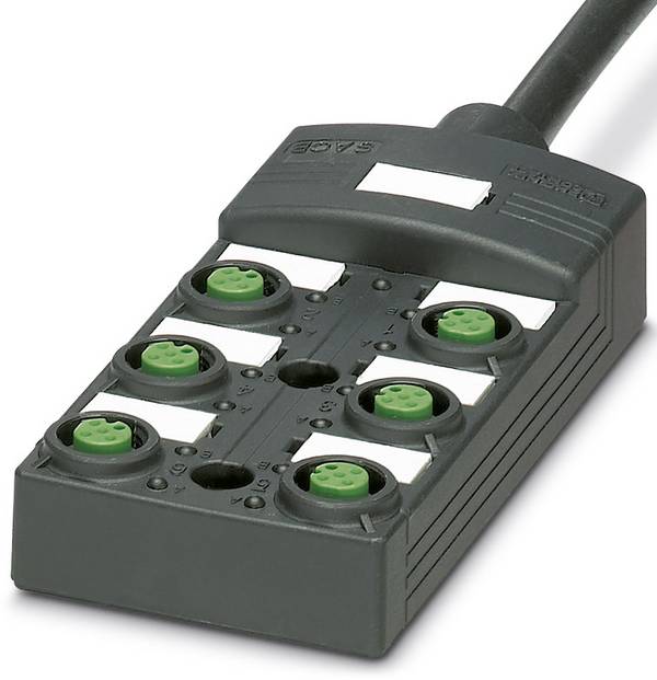 Phoenix Contact SACB-6/12-L- 5,0PUR SCO P 1452660 Sensor/Aktorbox passiv M12-Verteiler mit Kunststoffgewinde 1 St.