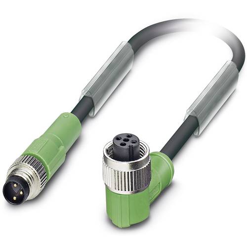 Phoenix Contact 1682375 Sensor-/Aktor-Steckverbinder, konfektioniert M12 Stecker, gerade, Buchse, gewinkelt 3.00 m Polza...