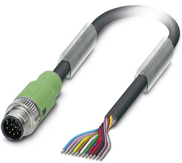 Phoenix Contact 1554788 Sensor-/Aktor-Steckverbinder, konfektioniert M12 Stecker, gerade 3.00 m Polzahl Sensoren: 12 1 St.