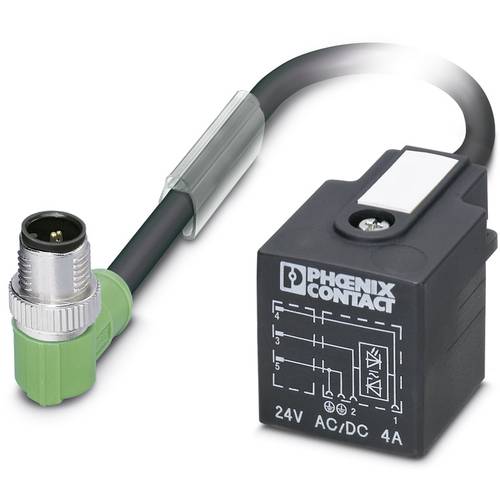 Thumbnail - Phoenix Contact 1434950 Sensor-/Aktor-Steckverbinder, konfektioniert M12 Stecker, gerade, Stecker, gewinkelt 1.50 m Polz...
