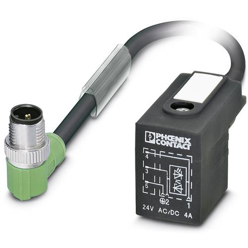 Phoenix Contact 1435344 Sensor-/Aktor-Steckverbinder, konfektioniert M12 Stecker, gerade, Stecker, gewinkelt 0.60 m Polz...