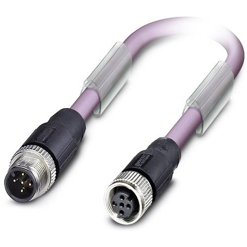 Thumbnail - Phoenix Contact 1514100 Sensor-/Aktor-Datensteckverbinder, konfektioniert M12 Stecker, gerade, Buchse, gerade 3.00 m Pol...