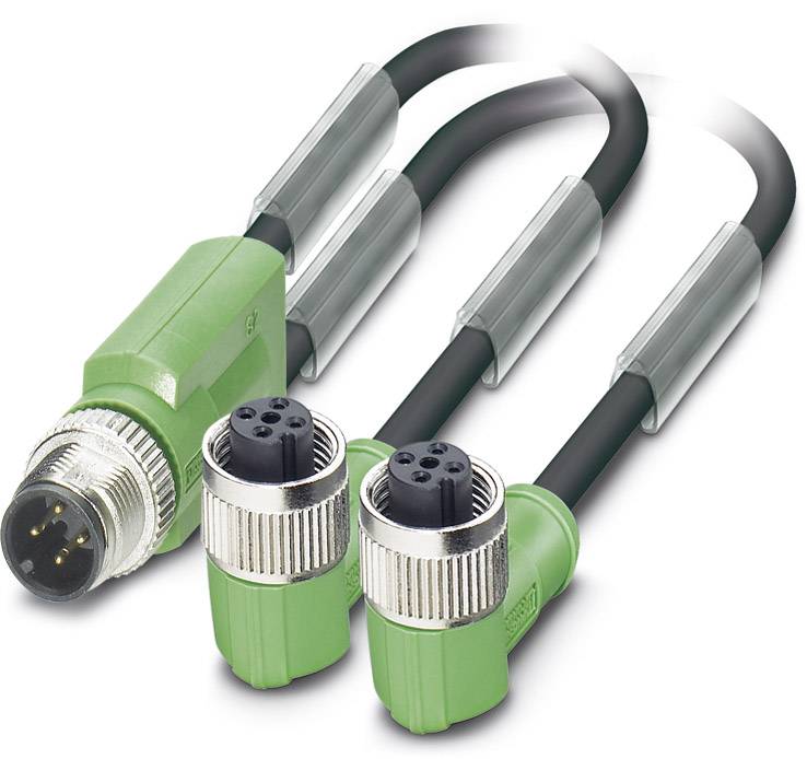 PHOENIX CONTACT Sensor-/Aktor-Kabel SAC-3P-M12Y/2X0,6-PUR/M12FR B Inhalt: 1 St. (1669000)