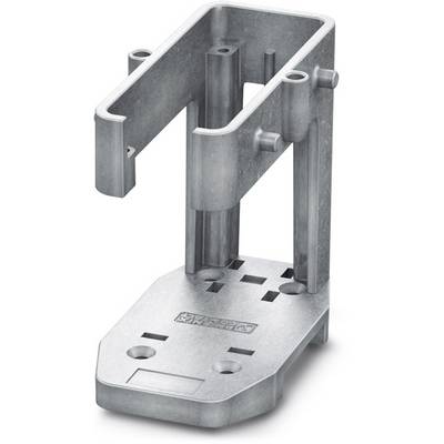 Metallischer Halter für elektronische Komponenten, bestehend aus einer Base mit zwei vertikalen Stäben und einem U-förmigen Rahmen oben.