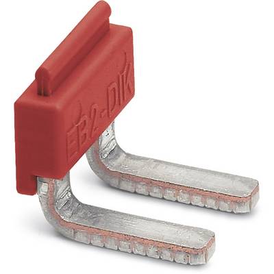 Ein roter Sicherungsstecker aus Metall und Kunststoff, üblicherweise für einen elektrischen Leistungsschalter verwendet.