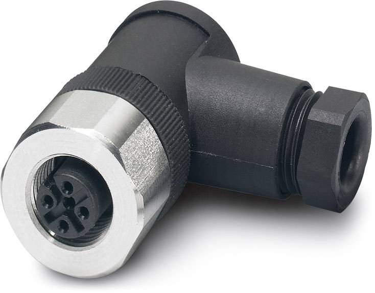 Phoenix Contact 1553284 Sensor-, aktuator-stik, M12 Tilslutning, vinklet Pol-tal (RJ): 4 1 stk Piece