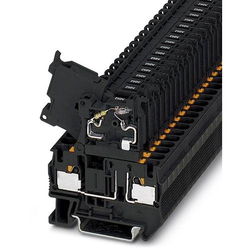 Phoenix Contact 3211907 Sicherungsreihenklemme 6.2 mm Schnellanschluss Schwarz 50 St.