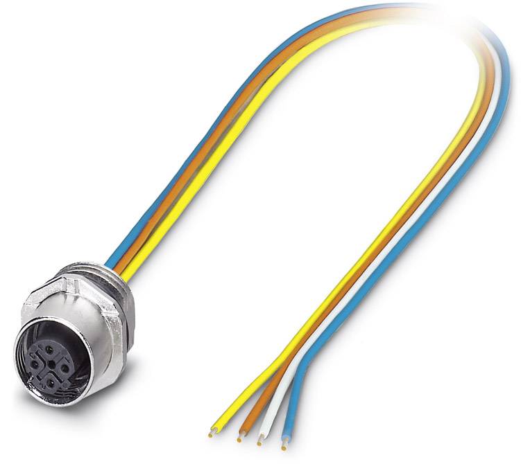 Phoenix Contact 1535202 Sensor- /aktor-stikforbinder til indbygning M12 Tilslutning, indbygning 0.50 m Pol-tal (RJ): 4 1 stk