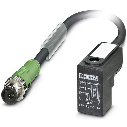 Thumbnail - Phoenix Contact 1435441 Sensor-/Aktor-Steckverbinder, konfektioniert M12 Stecker, gerade, Stecker, gewinkelt 0.60 m Polz...