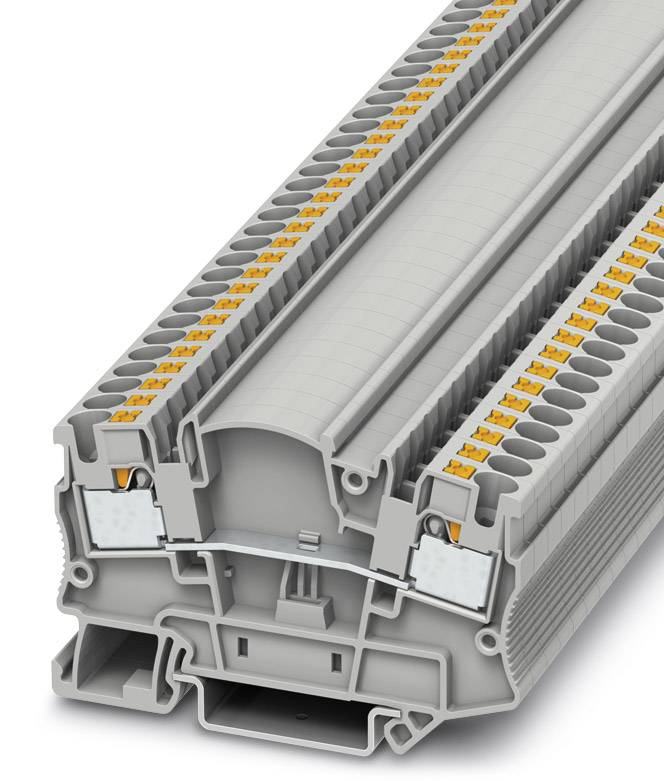 Phoenix Contact 3212141 Durchgangsklemme 6.2 mm Schnellanschluss Grau 50 St.