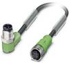 Phoenix Contact 1668616 Sensor-/Aktor-Steckverbinder, konfektioniert M12 Stecker, gewinkelt, Buchse, gerade 1.50 m Polzahl Sensoren: 4 1 St.