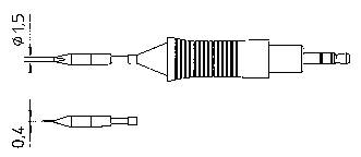 Micro Lötspitze RTM 015S, meißelförmig, 1,5 x 0,4 mm-0