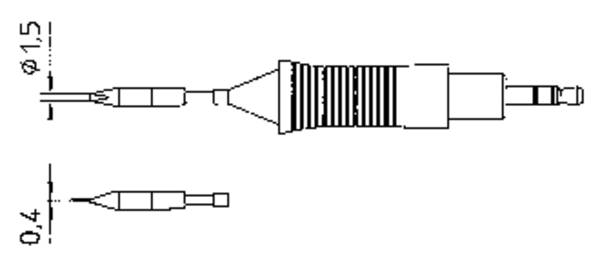 Micro Lötspitze RTM 015S, meißelförmig, 1,5 x 0,4 mm