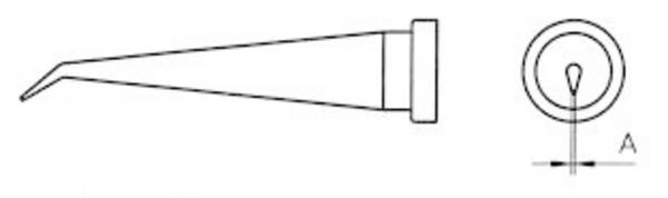 Weller LT-1LX Lötspitze Langform, konisch, gebogen Spitzen-Größe 0.2 mm Inhalt 1 St.