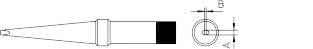 Weller 4PTM7-1 Loddespids Lang form Spidsstørrelse 3.2 mm Indhold 1 stk