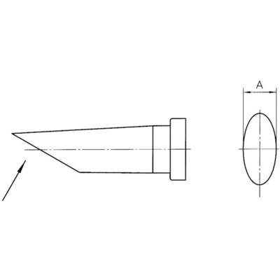 Weller LT-BB Lötspitze Rundform, lang, abgeschrägt Spitzen-Größe 2.4 mm  Inhalt 1 St.