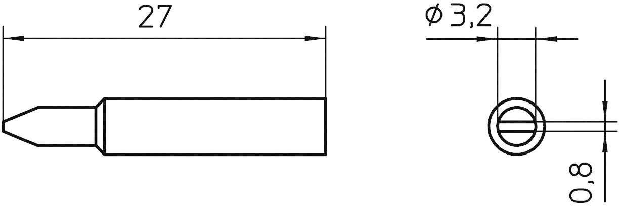Weller XNT C шпателем для придания формы Шпиц-Грассе 3,2 мм для ингаляций 1 ст.
